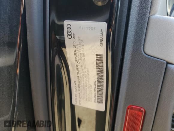 ✅ 2019 Audi A4 Premium • VIN: WAUDNAF41KN020621 • Lot: 54687645. Listed on Copart with 59,552 mi. Free auction sales archive from the USA and detailed vehicle history report at DreamBid. Image 12.