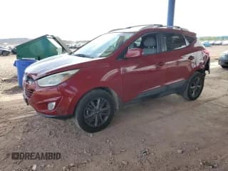 ✅ 2015 Hyundai Tucson SE • VIN: KM8JU3AG8FU049157 • Lot: 81321415. Listed on Copart with 98,363 mi. Free auction sales archive from the USA and detailed vehicle history report at DreamBid. Image 1.