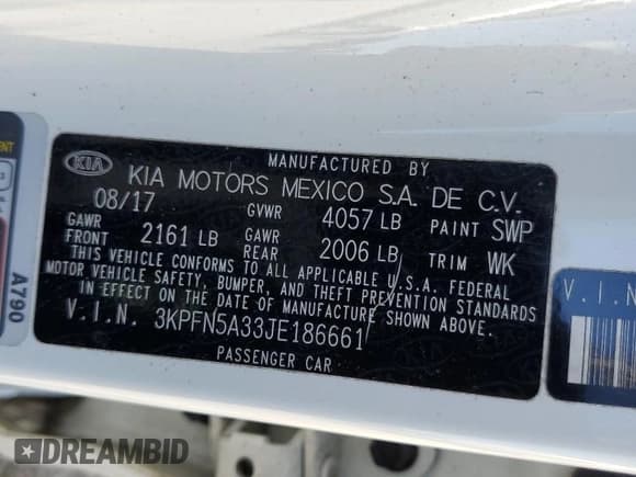 ✅ 2018 Kia Forte SX • VIN: 3KPFN5A33JE186661 • Лот: 68394255. Опубликован ранее на Copart с пробегом 102 018 миль. Бесплатный доступ к архиву аукционных продаж из США и подробный отчёт об истории автомобиля на DreamBid. Изображение 12.