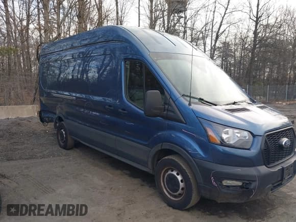 ✅ 2023 Ford Transit Cargo • VIN: 1FTBR3X86PKA19968 • Lot: 41587524. Listed on IAAI with 44,987 mi. Free auction sales archive from the USA and detailed vehicle history report at DreamBid. Image 1.