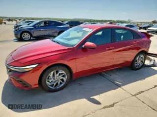 2024 Hyundai Elantra Blue with VIN KMHLM4DJ7RU105972, listed as a Copart auction lot 66625225 with 29,801 mi miles and Salvage title. Bid and sale history available at DreamBid. Image 1.