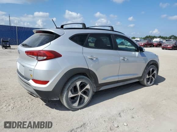 2017 Hyundai Tucson Night Edition with VIN KM8J3CA28HU565173, listed as a Copart auction lot 65820185 with 105,833 mi miles and Clean title. Bid and sale history available at DreamBid. Image 3.