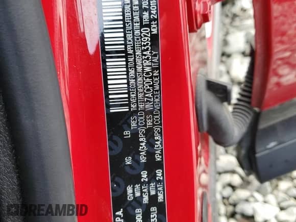 2024 Dodge Hornet R/T z VIN ZACPDFCW1R3A33920, wystawiony jako Copart lot #41393315 z przebiegiem 16 405 mil mil oraz Nie do naprawy • Non repairable. Historia ofert i sprzedaży dostępna na DreamBid. Obrazek 14.