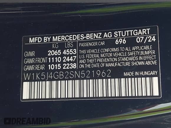 2025 Mercedes-Benz CLA 250 с VIN W1K5J4GB2SN521962, выставлен на аукционе IAAI как лот 43404971 с пробегом 20 402 миль миль и . История ставок и продаж доступна на DreamBid. Изображение 9.