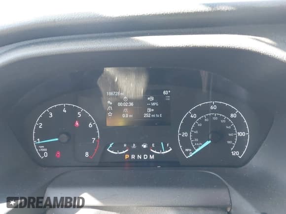 ✅ 2023 Ford Transit Cargo • VIN: 1FTBW3X84PKA34509 • Lot: 43399293. Listed on IAAI with 186,728 mi. Free auction sales archive from the USA and detailed vehicle history report at DreamBid. Image 7.