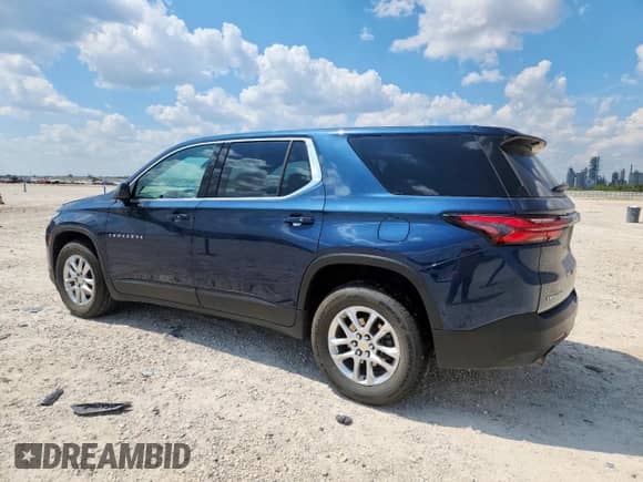2022 Chevrolet Traverse LS with VIN 1GNERFKW7NJ166556, listed as a Copart auction lot 81380915 with 67,774 mi miles and Salvage title. Bid and sale history available at DreamBid. Image 2.