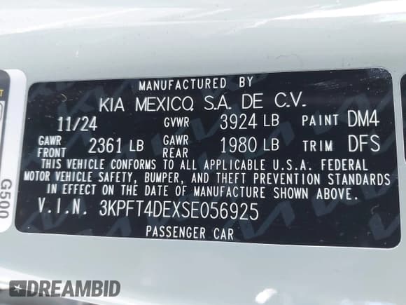 ✅ 2025 Kia K4 LXS • VIN: 3KPFT4DEXSE056925 • Лот: 43230181. Опубликован ранее на IAAI с пробегом 15 096 миль. Бесплатный доступ к архиву аукционных продаж из США и подробный отчёт об истории автомобиля на DreamBid. Изображение 9.