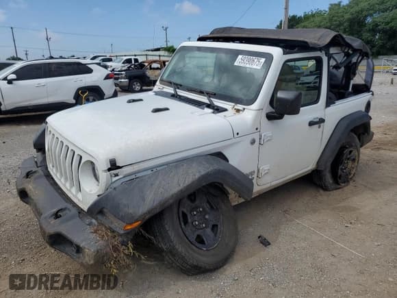 ✅ 2018 Jeep Wrangler Sport • VIN: 1C4GJXAG0JW159244 • Lot: 59390675. Listed on Copart with Not provided. Free auction sales archive from the USA and detailed vehicle history report at DreamBid. Image 1.