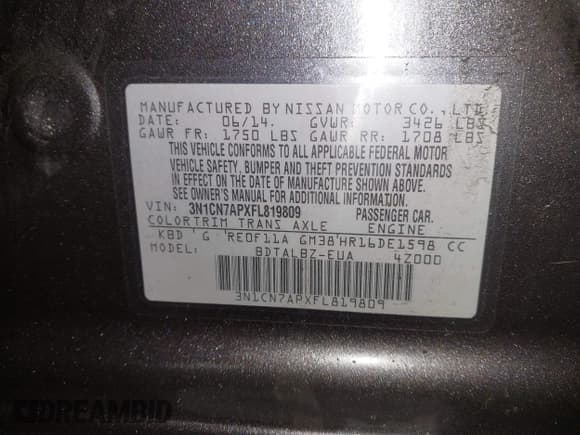 ✅ 2015 Nissan Versa SV • VIN: 3N1CN7APXFL819809 • Lot: 43459471. Wystawiony na IAAI z przebiegiem 219 373 mil. Bezpłatny archiwum sprzedaży aukcyjnych z USA i szczegółowy raport historii pojazdu na DreamBid. Zdjęcie 9.