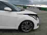 2016 Hyundai Veloster Turbo z VIN KMHTC6AE3GU272509, wystawiony jako Copart lot #65196394 z przebiegiem 90 917 mil mil oraz Szkoda całkowita • Salvage title. Historia ofert i sprzedaży dostępna na DreamBid. Obrazek 10.