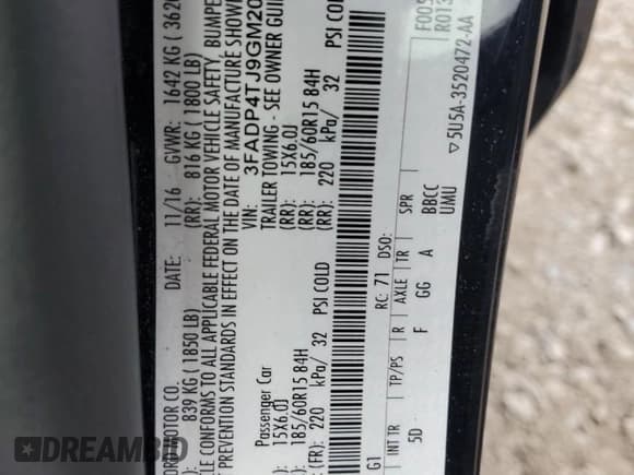 ✅ 2016 Ford Fiesta S • VIN: 3FADP4TJ9GM208643 • Lot: 82387285. Wystawiony na Copart z przebiegiem 62 783 mil. Bezpłatny archiwum sprzedaży aukcyjnych z USA i szczegółowy raport historii pojazdu na DreamBid. Zdjęcie 13.