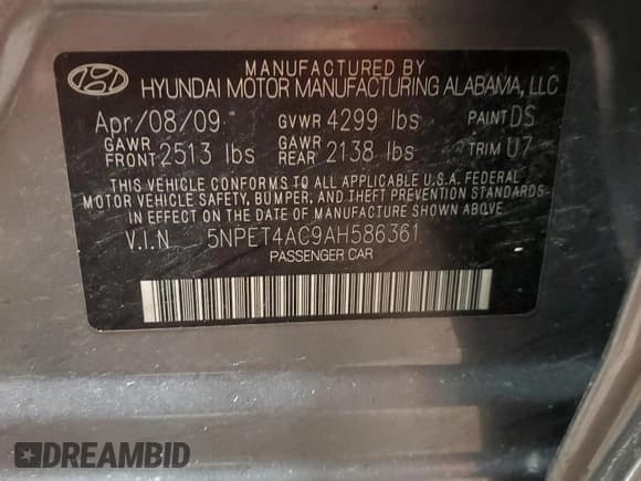 ✅ 2010 Hyundai Sonata GLS • VIN: 5NPET4AC9AH586361 • Лот: 86926964. Опубликован ранее на Copart с пробегом 135 720 миль. Бесплатный доступ к архиву аукционных продаж из США и подробный отчёт об истории автомобиля на DreamBid. Изображение 12.