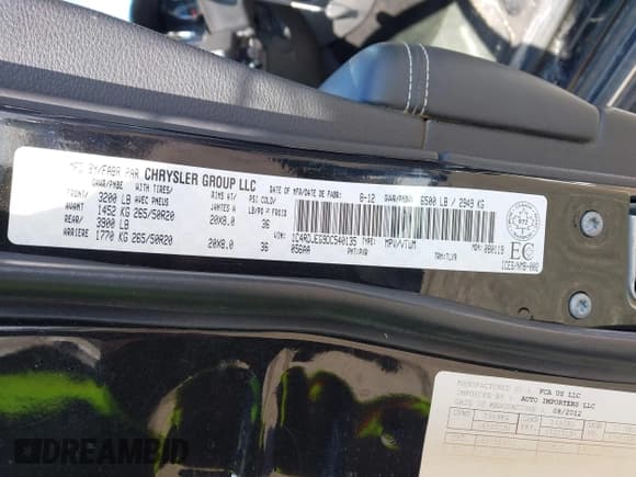 ✅ 2013 Dodge Durango Citadel • VIN: 1C4RDJEG9DC540135 • Lot: 42077404. Listed on IAAI with 161,261 mi. Free auction sales archive from the USA and detailed vehicle history report at DreamBid. Image 9.