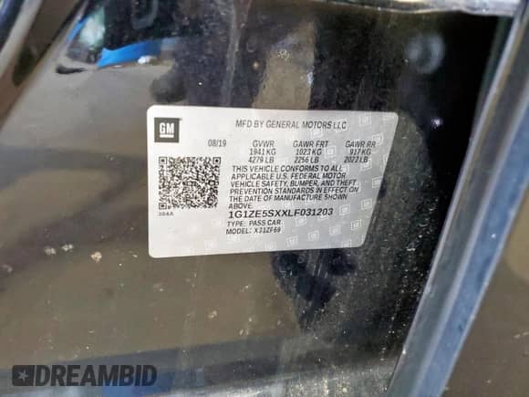 2020 Chevrolet Malibu Premier z VIN 1G1ZE5SXXLF031203, wystawiony jako Copart lot #59790785 z przebiegiem 99 170 mil mil oraz Szkoda całkowita • Salvage title. Historia ofert i sprzedaży dostępna na DreamBid. Obrazek 12.