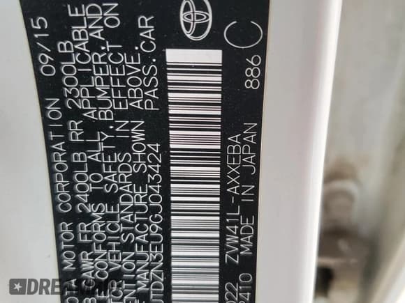 ✅ 2016 Toyota Prius Two • VIN: JTDZN3EU9GJ043424 • Lot: 93357625. Wystawiony na Copart z przebiegiem 162 032 mil. Bezpłatny archiwum sprzedaży aukcyjnych z USA i szczegółowy raport historii pojazdu na DreamBid. Zdjęcie 12.