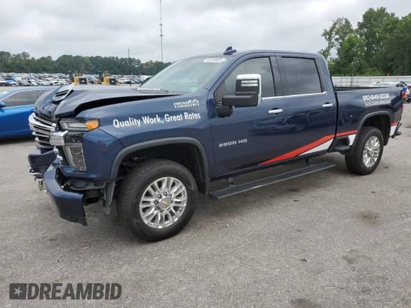 2022 Chevrolet Silverado 2500HD High Country с VIN 2GC4YREY0N1237922, выставлен на аукционе Copart как лот 66185925 с пробегом 49 466 миль миль и Списание • Salvage title. История ставок и продаж доступна на DreamBid. Изображение 1.