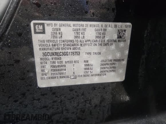 ✅ 2016 Chevrolet Silverado 1500 LT • VIN: 3GCUKREC3GG178753 • Lot: 80028565. Listed on Copart with 106,353 mi. Free auction sales archive from the USA and detailed vehicle history report at DreamBid. Image 12.