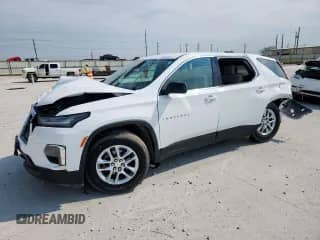 2022 Chevrolet Traverse LS with VIN 1GNERFKWXNJ128190, listed as a Copart auction lot 70290105 with Not provided miles and Salvage title. Bid and sale history available at DreamBid. Image 1.