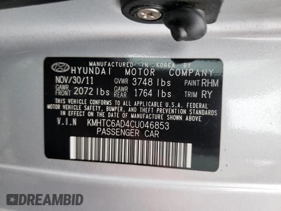 ✅ 2012 Hyundai Veloster w/Black Int • VIN: KMHTC6AD4CU046853 • Lot: 43424045. Wystawiony na Copart z przebiegiem 173 138 mil. Bezpłatny archiwum sprzedaży aukcyjnych z USA i szczegółowy raport historii pojazdu na DreamBid. Zdjęcie 12.