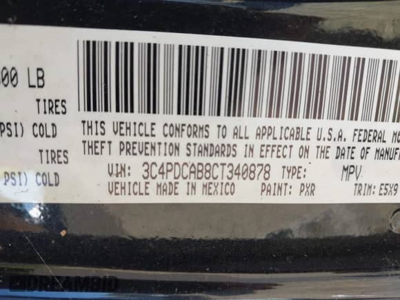 2012 Dodge Journey American Value с VIN 3C4PDCAB8CT340878, выставлен на аукционе IAAI как лот 43530139 с пробегом 135 050 миль миль и . История ставок и продаж доступна на DreamBid. Изображение 9.