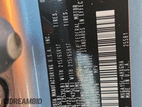 ✅ 2025 Toyota Corolla Cross LE • VIN: 7MUBAABGXSV134378 • Lot: 69758365. Wystawiony na Copart z przebiegiem 10 873 mil. Bezpłatny archiwum sprzedaży aukcyjnych z USA i szczegółowy raport historii pojazdu na DreamBid. Zdjęcie 13.