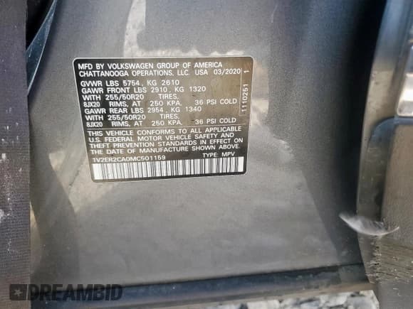 ✅ 2021 Volkswagen Atlas SEL • VIN: 1V2ER2CA0MC501159 • Lot: 70890025. Wystawiony na Copart z przebiegiem 94 179 mil. Bezpłatny archiwum sprzedaży aukcyjnych z USA i szczegółowy raport historii pojazdu na DreamBid. Zdjęcie 14.