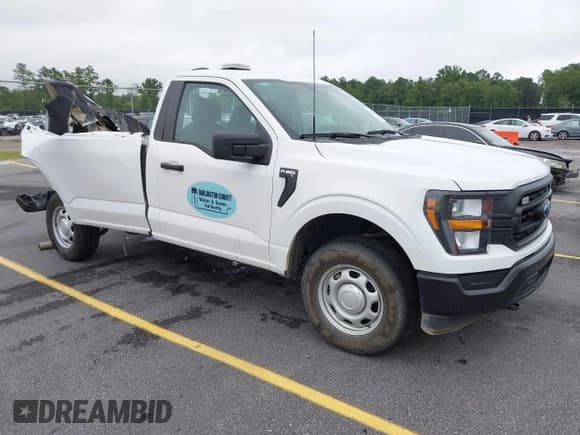 ✅ 2023 Ford F-150 XL • VIN: 1FTNF1E81PKF32204 • Lot: 42460248. Listed on IAAI with 39,966 mi. Free auction sales archive from the USA and detailed vehicle history report at DreamBid. Image 1.