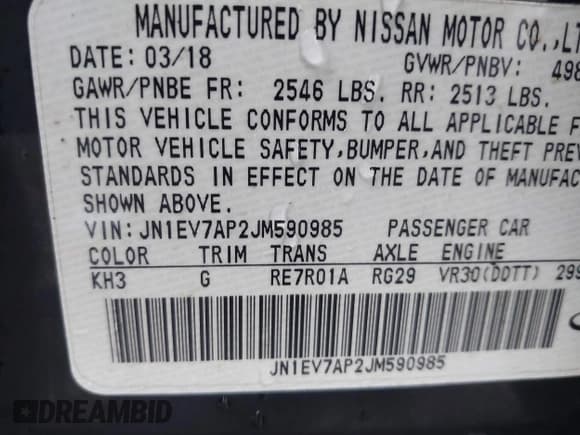 ✅ 2018 Infiniti Q50 Luxe • VIN: JN1EV7AP2JM590985 • Lot: 43833725. Listed on IAAI with 107,637 mi. Free auction sales archive from the USA and detailed vehicle history report at DreamBid. Image 9.