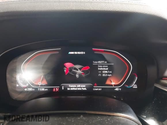 ✅ 2020 BMW 5 Series M550i xDrive • VIN: WBAJS7C00LBN96669 • Lot: 43788165. Listed on IAAI with 45,277 mi. Free auction sales archive from the USA and detailed vehicle history report at DreamBid. Image 7.