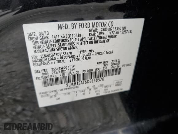 ✅ 2013 Lincoln MKT EcoBoost • VIN: 2LMHJ5AT6DBL58570 • Lot: 74689904. Wystawiony na Copart z przebiegiem 179 522 mil. Bezpłatny archiwum sprzedaży aukcyjnych z USA i szczegółowy raport historii pojazdu na DreamBid. Zdjęcie 12.