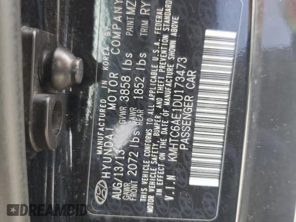 ✅ 2013 Hyundai Veloster Turbo • VIN: KMHTC6AE1DU173473 • Lot: 75809384. Wystawiony na Copart z przebiegiem Nie podano. Bezpłatny archiwum sprzedaży aukcyjnych z USA i szczegółowy raport historii pojazdu na DreamBid. Zdjęcie 13.