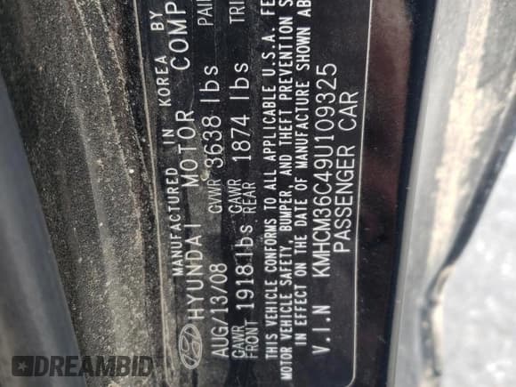 ✅ 2009 Hyundai Accent Auto GS • VIN: KMHCM36C49U109325 • Лот: 77822454. Опубликован ранее на Copart с пробегом 190 724 миль. Бесплатный доступ к архиву аукционных продаж из США и подробный отчёт об истории автомобиля на DreamBid. Изображение 12.