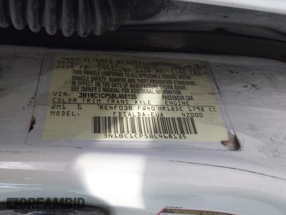 ✅ 2011 Nissan Versa S • VIN: 3N1BC1CP5BL468135 • Lot: 43716217. Wystawiony na IAAI z przebiegiem 173 793 mil. Bezpłatny archiwum sprzedaży aukcyjnych z USA i szczegółowy raport historii pojazdu na DreamBid. Zdjęcie 9.