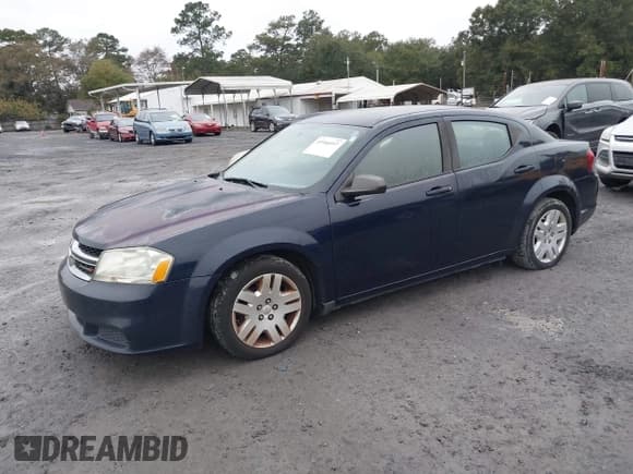 ✅ 2014 Dodge Avenger SE • VIN: 1C3CDZAB5EN174201 • Lot: 43546957. Listed on IAAI with 164,557 mi. Free auction sales archive from the USA and detailed vehicle history report at DreamBid. Image 2.