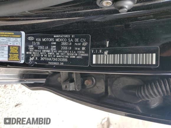 ✅ 2017 Kia Forte LX • VIN: 3KPFK4A70HE093886 • Lot: 81753035. Wystawiony na Copart z przebiegiem 37 405 mil. Bezpłatny archiwum sprzedaży aukcyjnych z USA i szczegółowy raport historii pojazdu na DreamBid. Zdjęcie 12.