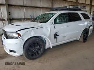2019 Dodge Durango R/T with VIN 1C4SDHCT4KC717407, listed as a Copart auction lot 59805675 with 48,762 mi miles and Salvage title. Bid and sale history available at DreamBid. Image 1.