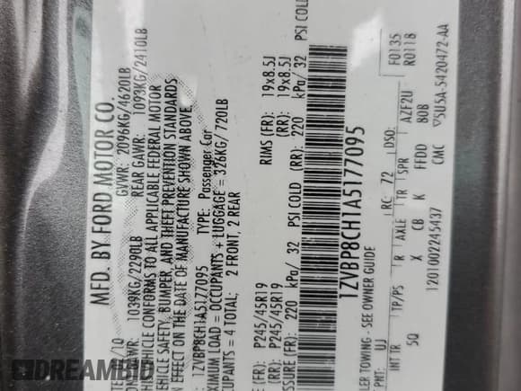 ✅ 2010 Ford Mustang GT • VIN: 1ZVBP8CH1A5177095 • Lot: 91042635. Wystawiony na Copart z przebiegiem 140 625 mil. Bezpłatny archiwum sprzedaży aukcyjnych z USA i szczegółowy raport historii pojazdu na DreamBid. Zdjęcie 13.