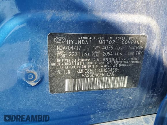 ✅ 2018 Hyundai Ioniq Limited • VIN: KMHC85LC8JU064365 • Lot: 48774785. Wystawiony na Copart z przebiegiem 166 085 mil. Bezpłatny archiwum sprzedaży aukcyjnych z USA i szczegółowy raport historii pojazdu na DreamBid. Zdjęcie 14.