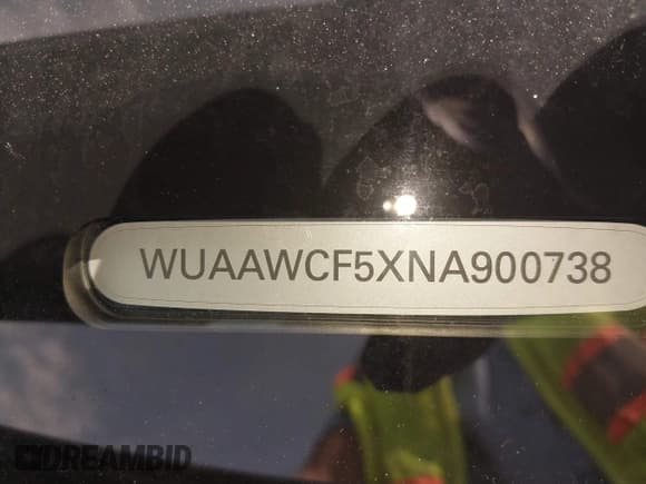 ✅ 2022 Audi RS 5 Sportback • VIN: WUAAWCF5XNA900738 • Lot: 42064377. Listed on IAAI with 29,620 mi. Free auction sales archive from the USA and detailed vehicle history report at DreamBid. Image 9.