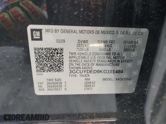 ✅ 2019 Chevrolet Silverado 1500 LT • VIN: 3GCUYDED9KG101484 • Lot: 67324924. Wystawiony na Copart z przebiegiem 88 062 mil. Bezpłatny archiwum sprzedaży aukcyjnych z USA i szczegółowy raport historii pojazdu na DreamBid. Zdjęcie 14.