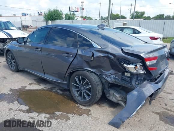 2022 Honda Accord EX-L z VIN 1HGCV1F56NA028850, wystawiony jako IAAI lot #42646990 z przebiegiem 38 006 mil mil oraz . Historia ofert i sprzedaży dostępna na DreamBid. Obrazek 3.