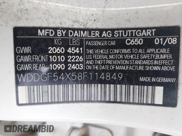 ✅ 2008 Mercedes-Benz C 300 Sport • VIN: WDDGF54X58F114849 • Лот: 42980632. Опубликован ранее на IAAI с пробегом 173 203 миль. Бесплатный доступ к архиву аукционных продаж из США и подробный отчёт об истории автомобиля на DreamBid. Изображение 9.