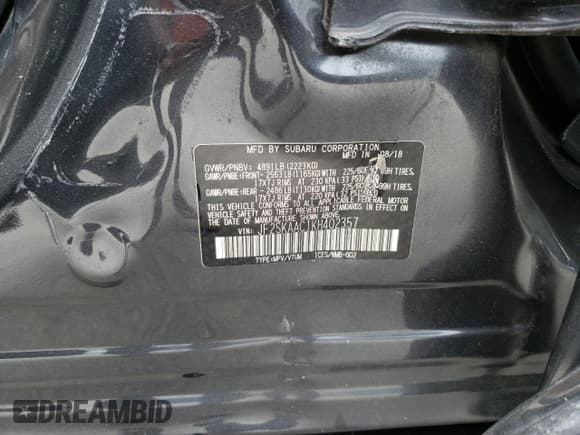 ✅ 2019 Subaru Forester • VIN: JF2SKAAC1KH402357 • Lot: 90978775. Wystawiony na Copart z przebiegiem 31 735 mil. Bezpłatny archiwum sprzedaży aukcyjnych z USA i szczegółowy raport historii pojazdu na DreamBid. Zdjęcie 13.