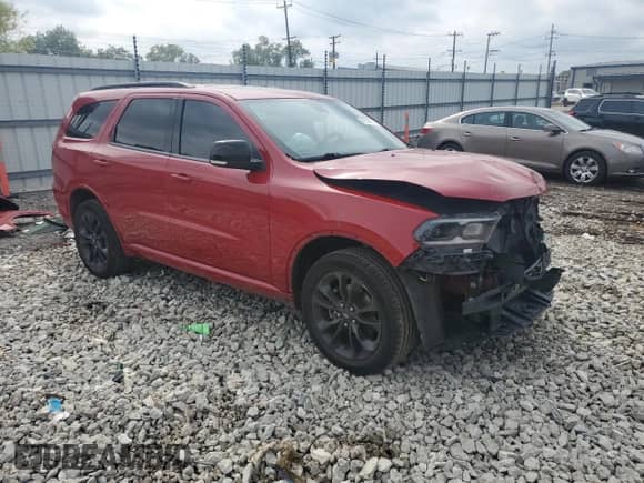 2021 Dodge Durango GT Plus with VIN 1C4RDJDG9MC837276, listed as a Copart auction lot 81625465 with 61,601 mi miles and Salvage title. Bid and sale history available at DreamBid. Image 4.