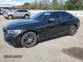 2022 BMW 3 Series 330i xDrive with VIN 3MW5R7J05N8C70306, listed as a Copart auction lot 71299635 with 42,128 mi miles and Salvage title. Bid and sale history available at DreamBid. Image 1.