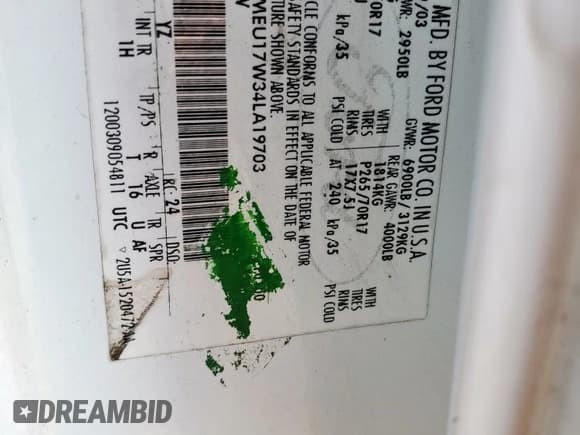 ✅ 2004 Ford Expedition Eddie Bauer • VIN: 1FMEU17W34LA19703 • Lot: 82235215. Wystawiony na Copart z przebiegiem 313 287 mil. Bezpłatny archiwum sprzedaży aukcyjnych z USA i szczegółowy raport historii pojazdu na DreamBid. Zdjęcie 13.