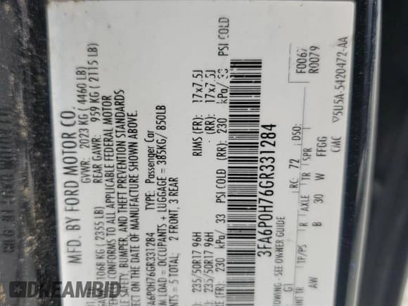 ✅ 2016 Ford Fusion SE • VIN: 3FA6P0H76GR331284 • Lot: 58066945. Listed on Copart with 166,636 mi. Free auction sales archive from the USA and detailed vehicle history report at DreamBid. Image 12.