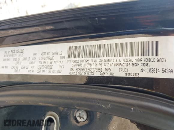 ✅ 2016 Ram 2500 Tradesman • VIN: 3C6UR5CL6GG173951 • Лот: 42858533. Опубликован ранее на IAAI с пробегом 179 352 миль. Бесплатный доступ к архиву аукционных продаж из США и подробный отчёт об истории автомобиля на DreamBid. Изображение 9.