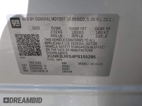 ✅ 2023 Chevrolet Blazer LT • VIN: 3GNKBJRS4PS155285 • Лот: 42041779. Опубликован ранее на IAAI с пробегом 31 043 миль. Бесплатный доступ к архиву аукционных продаж из США и подробный отчёт об истории автомобиля на DreamBid. Изображение 9.