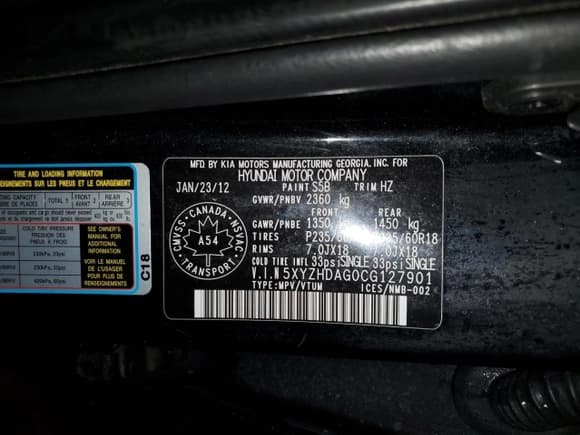 ✅ 2012 Hyundai Santa Fe SE • VIN: 5XYZHDAG0CG127901 • Lot: 63340214. Listed on Copart with 197,402 mi. Free auction sales archive from the USA and detailed vehicle history report at DreamBid. Image 13.